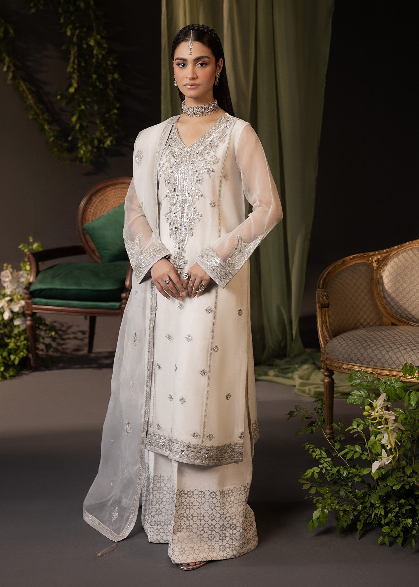 Shurooq | Garden of Dream | Jasmine S White Organza