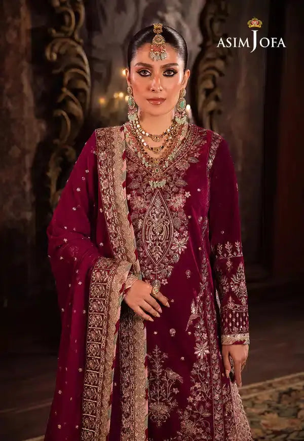 Asim Jofa | Makhmal Wedding Velvet 23 | AJMM-03 - Pakistani Designer Dress - by Asim Jofa | Type: Formal - 100% Original at Saira Sultan