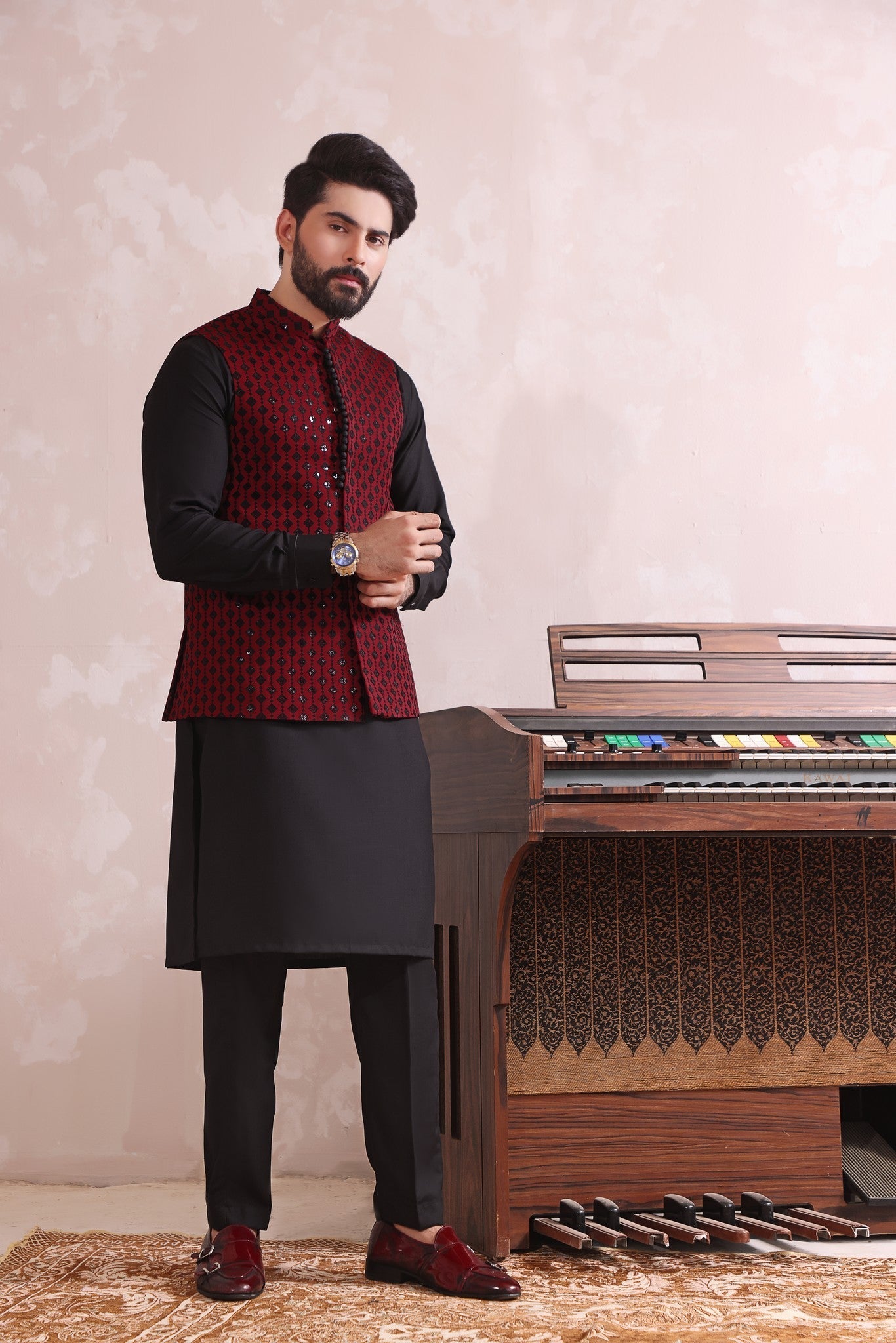 TGM | Men Fancy Wedding | Persian Rose (3 Piece) Medium