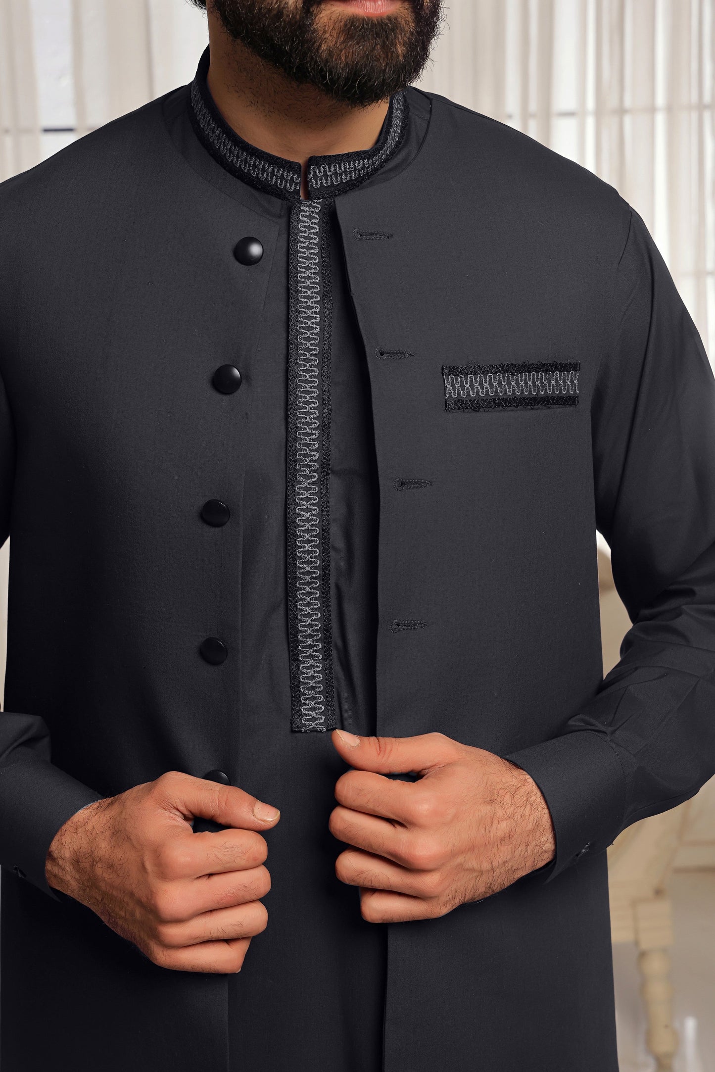 TGM | Men Fancy Wedding | Pixel Grey (3 Piece) Small