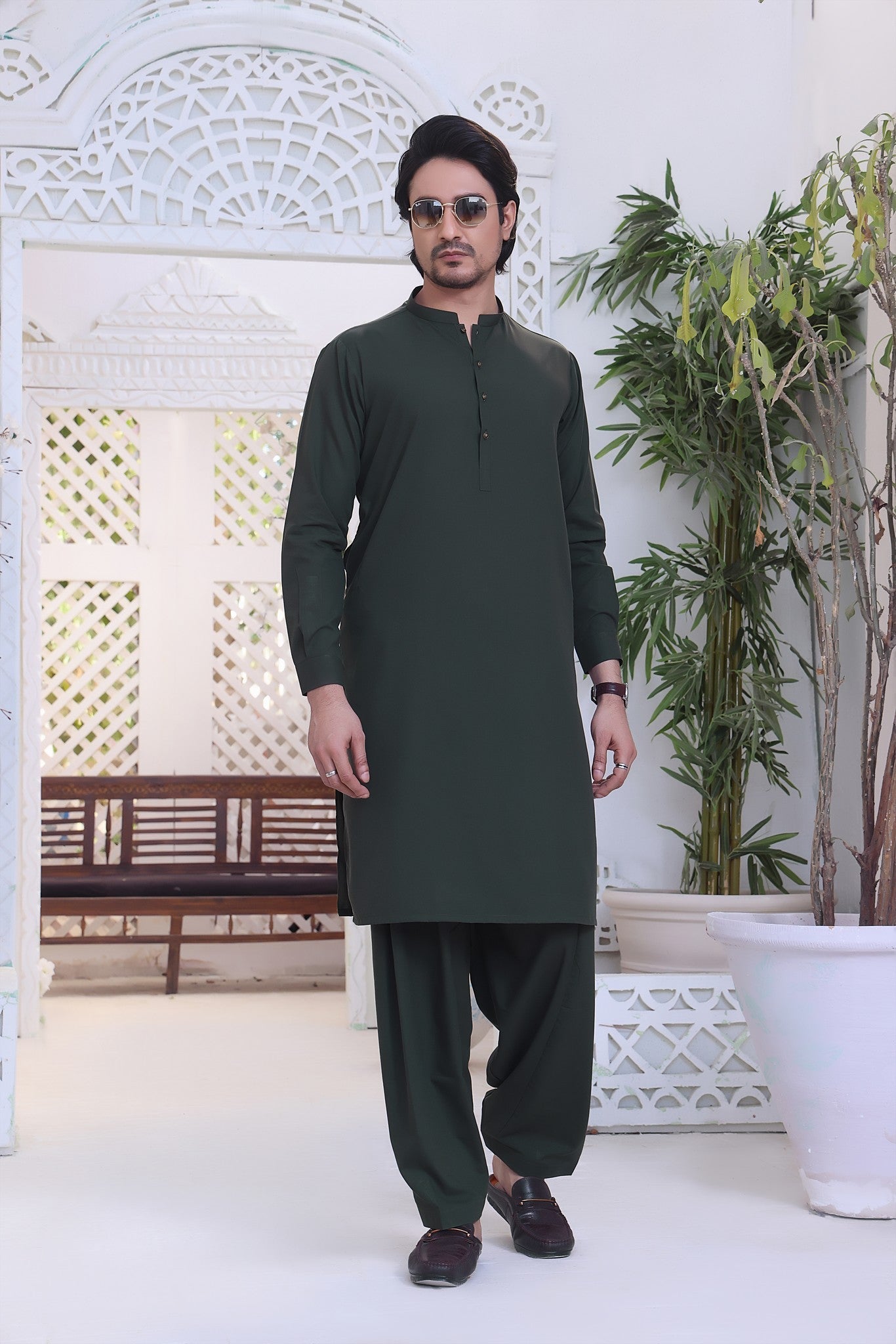 TGM | Men Fancy Wedding | Basil Green (3 Piece) Small