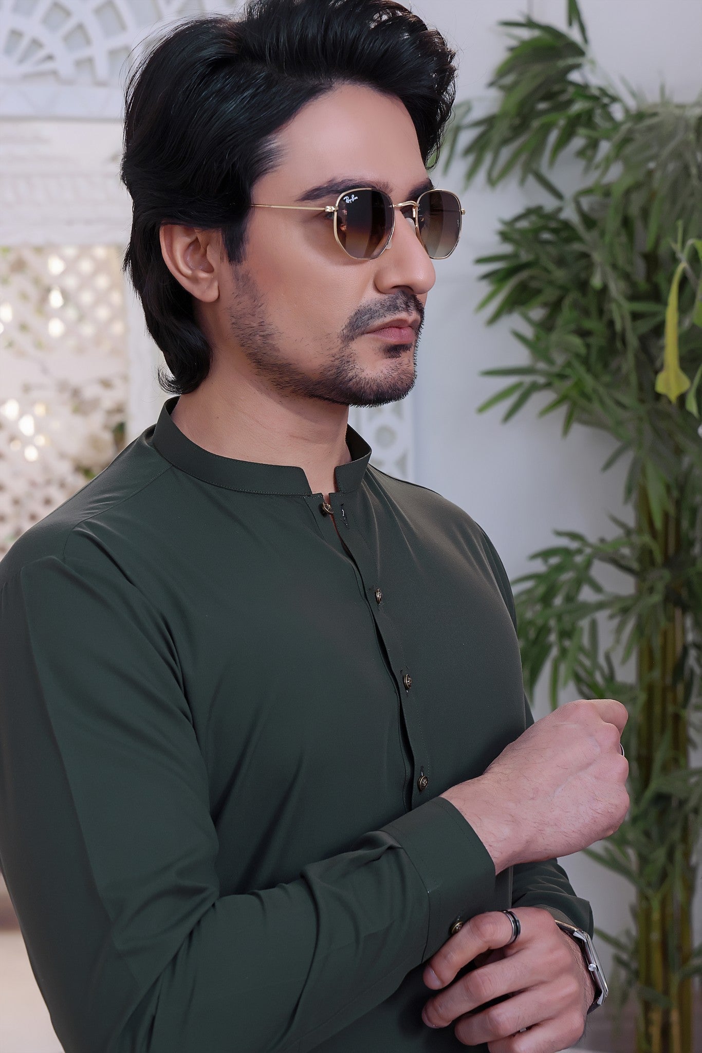 TGM | Men Fancy Wedding | Basil Green (3 Piece) Medium