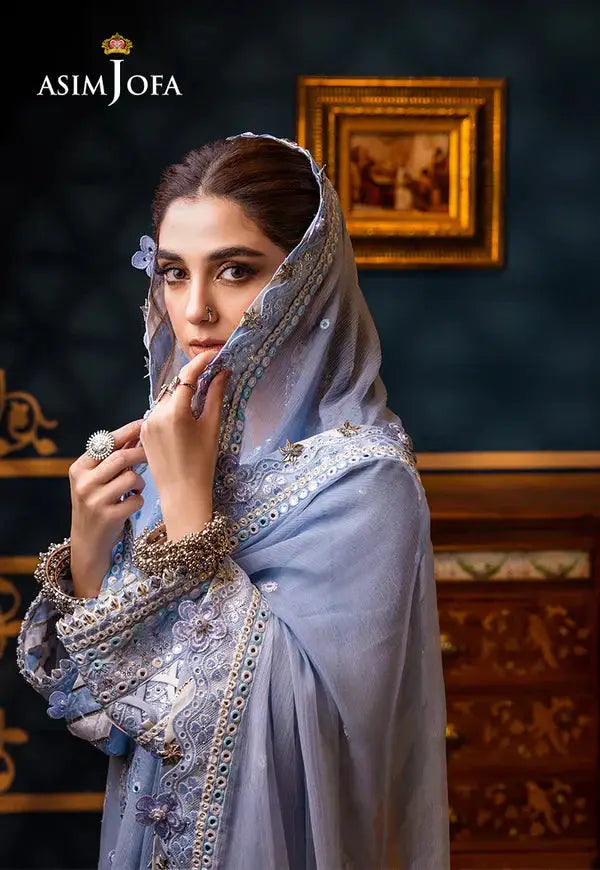 Asim Jofa | Fasana e Ishq Eid Luxury Lawn |AJFI-12 - Pakistani Designer Dress - by Asim Jofa | Type: Luxury - 100% Original at Saira Sultan