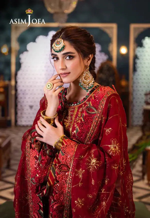 Asim Jofa | Fasana e Ishq Eid Luxury Lawn | AJFI-21 - Pakistani Designer Dress - by Asim Jofa | Type: Luxury - 100% Original at Saira Sultan