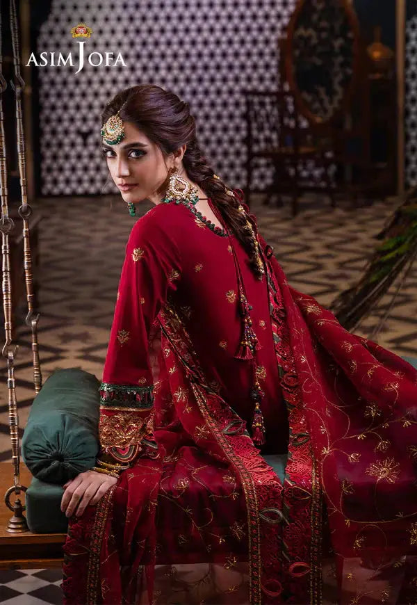 Asim Jofa | Fasana e Ishq Eid Luxury Lawn | AJFI-21 - Pakistani Designer Dress - by Asim Jofa | Type: Luxury - 100% Original at Saira Sultan
