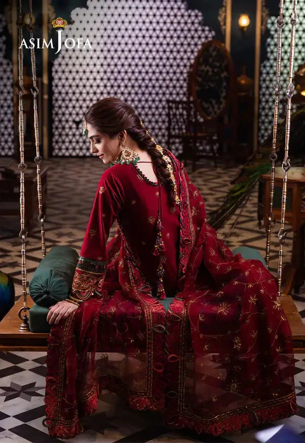 Asim Jofa | Fasana e Ishq Eid Luxury Lawn | AJFI-21 - Pakistani Designer Dress - by Asim Jofa | Type: Luxury - 100% Original at Saira Sultan
