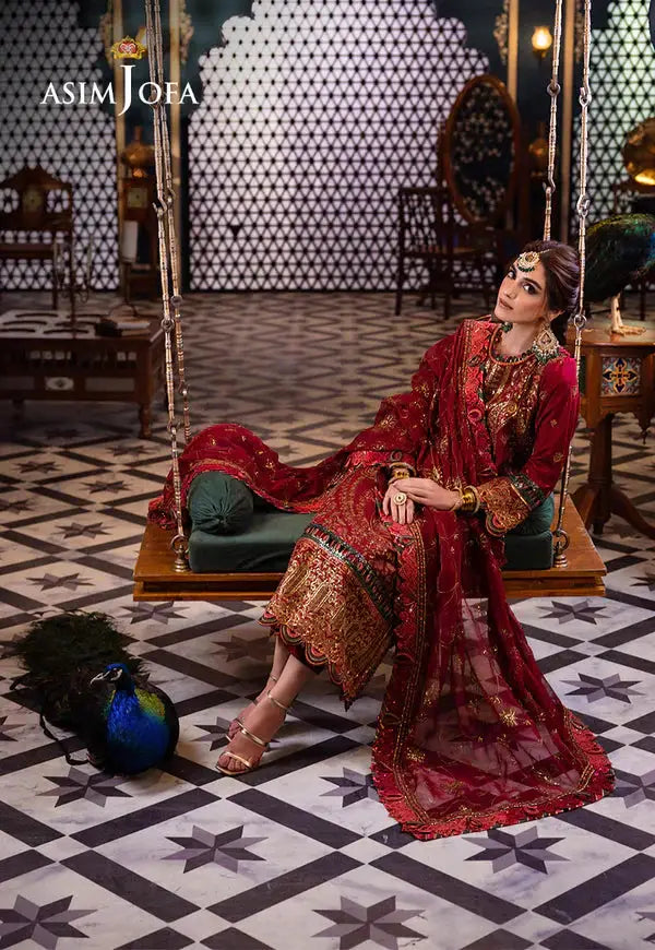 Asim Jofa | Fasana e Ishq Eid Luxury Lawn | AJFI-21 - Pakistani Designer Dress - by Asim Jofa | Type: Luxury - 100% Original at Saira Sultan