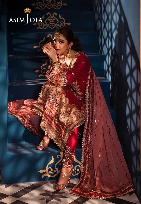 Asim Jofa | Fasana e Ishq Eid Luxury Lawn | AJFI-18 - Pakistani Designer Dress - by Asim Jofa | Type: Luxury - 100% Original at Saira Sultan