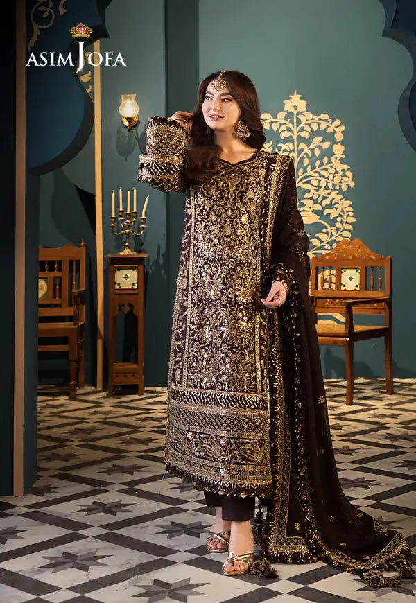 Asim Jofa | Fasana e Ishq Eid Luxury Lawn | AJFI-04 - Pakistani Designer Dress - by Asim Jofa | Type: Luxury - 100% Original at Saira Sultan