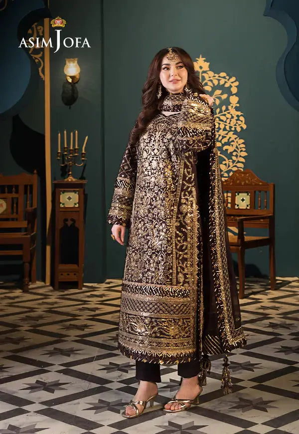 Asim Jofa | Fasana e Ishq Eid Luxury Lawn | AJFI-04 - Pakistani Designer Dress - by Asim Jofa | Type: Luxury - 100% Original at Saira Sultan