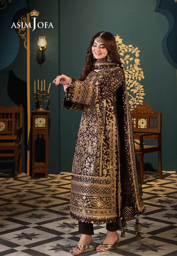 Asim Jofa | Fasana e Ishq Eid Luxury Lawn | AJFI-04 - Pakistani Designer Dress - by Asim Jofa | Type: Luxury - 100% Original at Saira Sultan