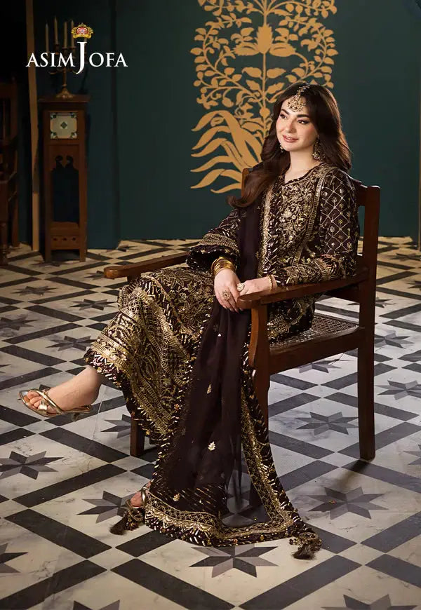 Asim Jofa | Fasana e Ishq Eid Luxury Lawn | AJFI-04 - Pakistani Designer Dress - by Asim Jofa | Type: Luxury - 100% Original at Saira Sultan