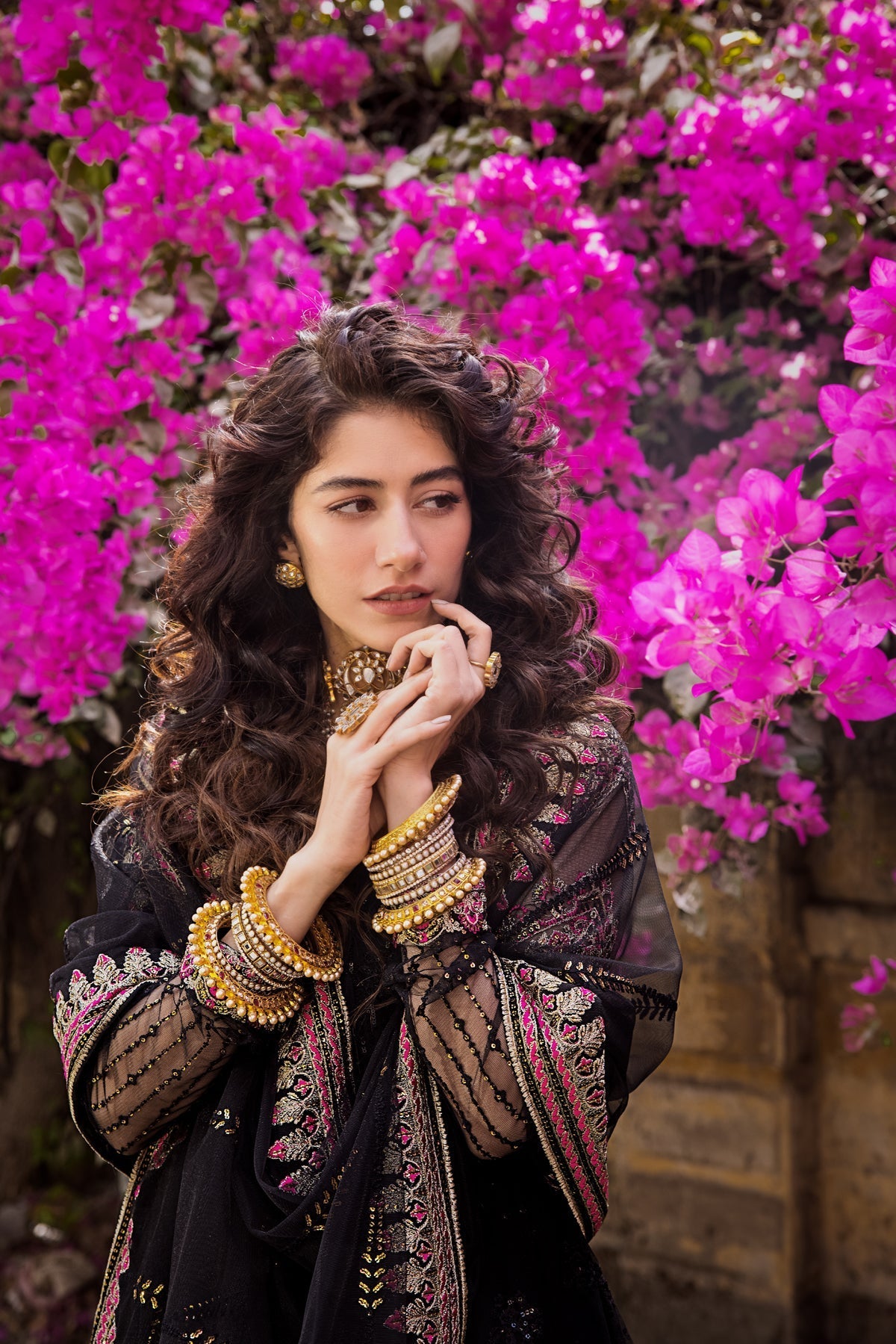 Erum Khan | Umaima Eid Edit | MAHJABEEN M Black Net