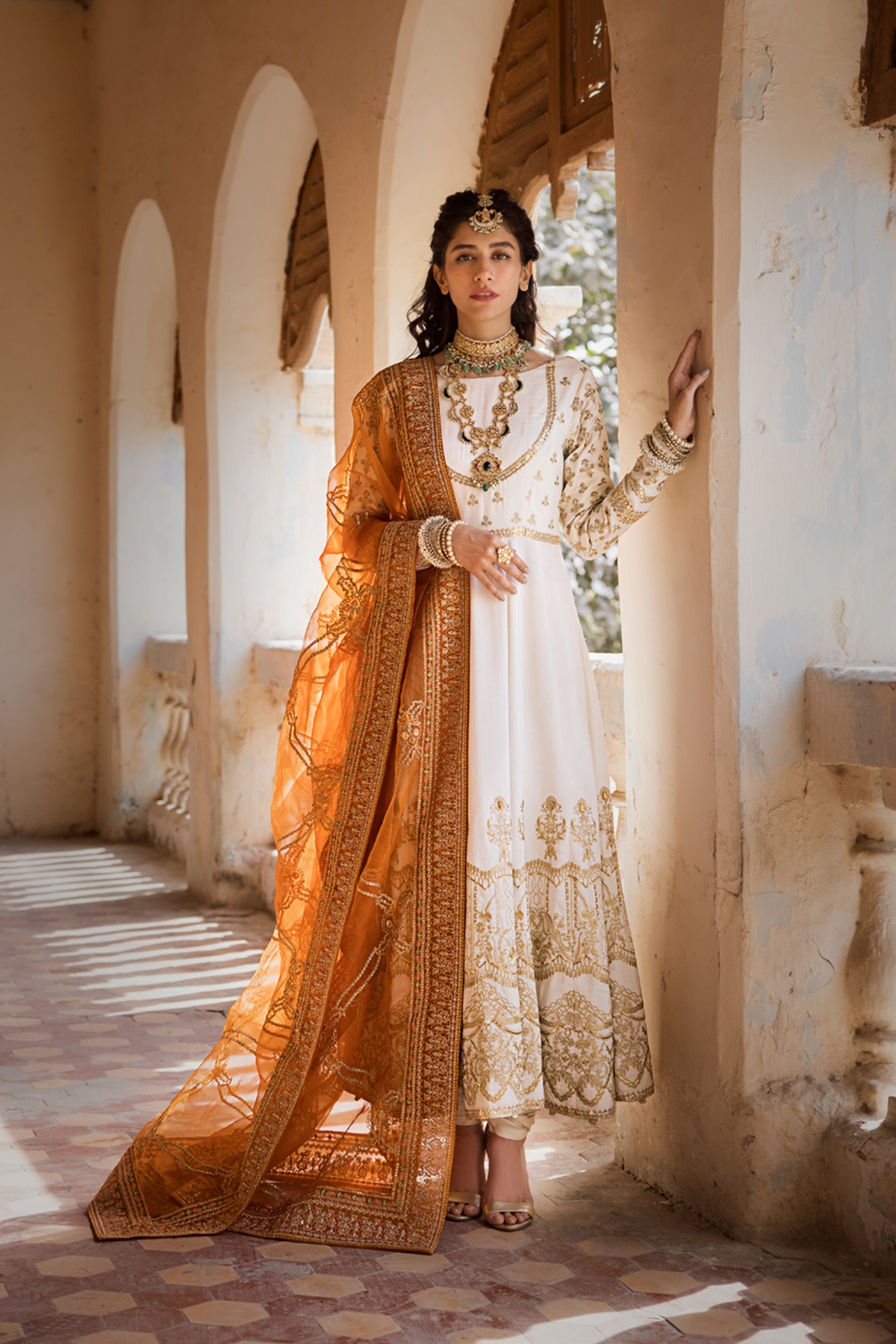 Erum Khan | Umaima Eid Edit | GHAZAL XS White Raw Silk