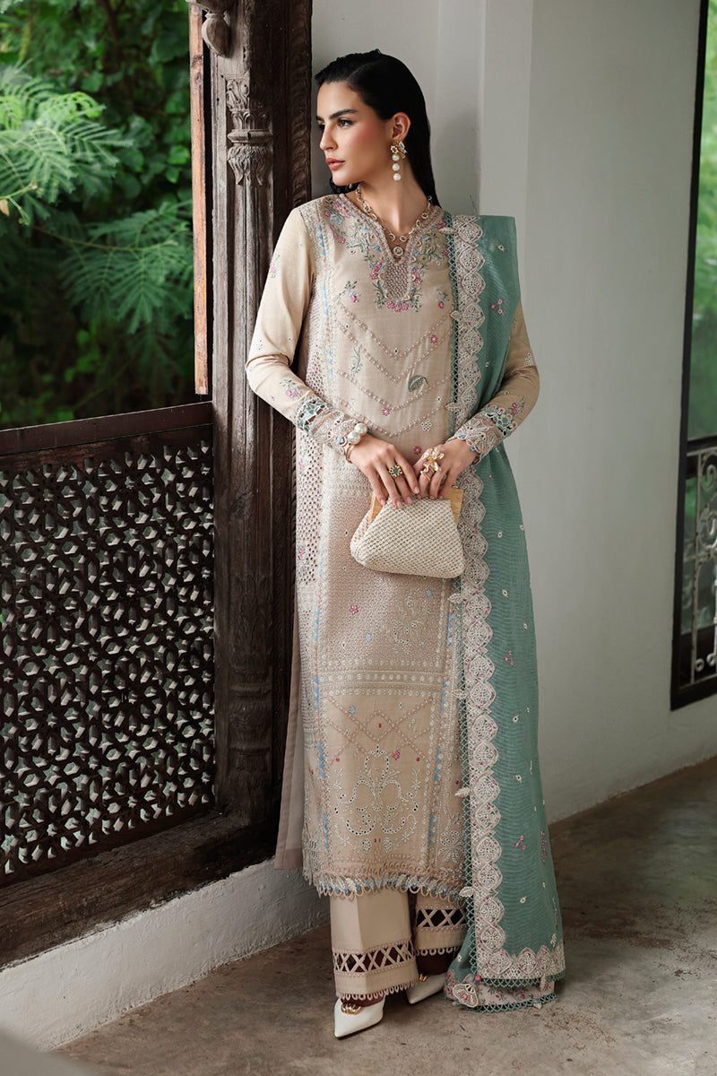 Qalamkar | Q Linen 25 | KL-07 WHISPER - Pakistani Designer Dress - by Qalamkar - Type : Ladies Clothes - 100% Original at Saira Sultan
