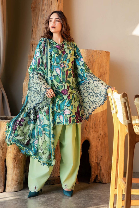 Maria B | M Prints 25 | MPT-2505-B XS Tea Green Lawn