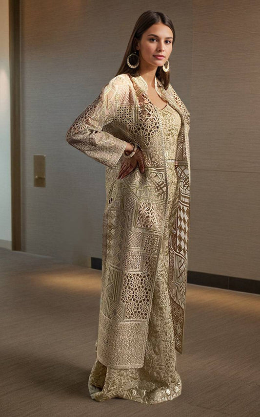 Threads and Motifs | Formal Dresses 25 | Embroidered Jacket With Blouse - Pakistani Designer Dress - by Threads and Motifs - Type : Ladies Clothes - 100% Original at Saira Sultan
