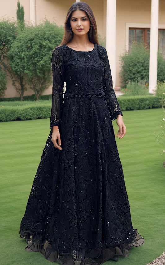 Threads and Motifs | Formal Dresses 25 | ORGANZA EMBROIDERED BLOUSE WITH EMBROIDERED LEHENGA - Pakistani Designer Dress - by Threads and Motifs - Type : Ladies Clothes - 100% Original at Saira Sultan