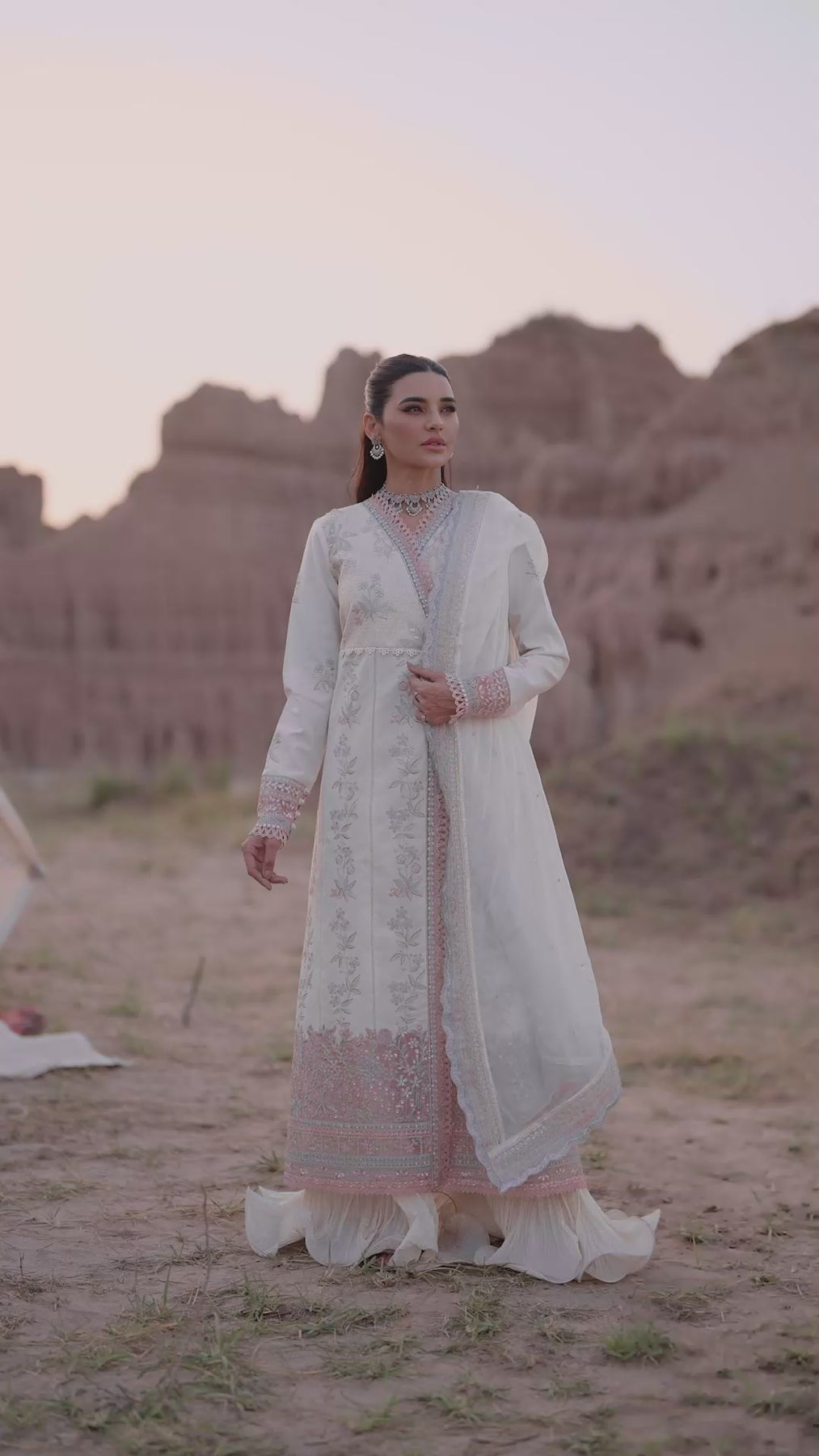 Rangrasiya | Premium Eid Edit 25 | Haya Custom Size Off White Lawn