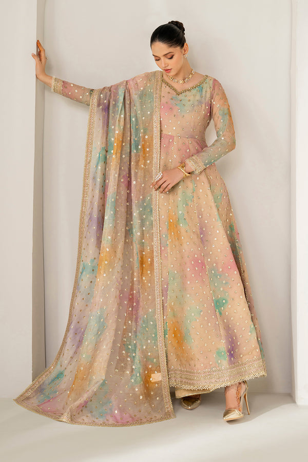 Baroque | Luxury Pret 25 | EMBROIDERED COTTON PATTI PR-1138 - Pakistani Designer Dress - by Baroque - Type : Ladies Clothes - 100% Original at Saira Sultan