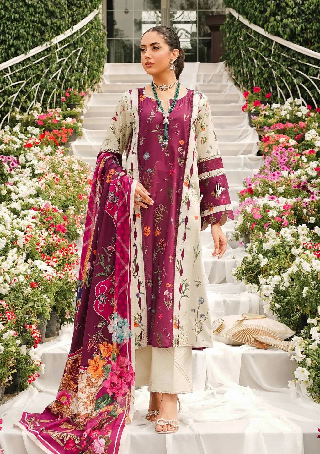 Elaf Premium | Printed Collection 24 | EEP-08A-Twilight Ties - Pakistani Designer Dress - by Elaf Premium | Type: Casuals - 100% Original at Saira Sultan