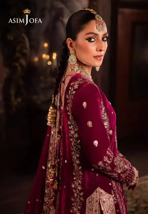 Asim Jofa | Makhmal Wedding Velvet 23 | AJMM-03 - Pakistani Designer Dress - by Asim Jofa | Type: Formal - 100% Original at Saira Sultan