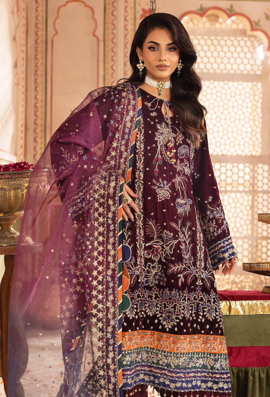 Adans Libas | Velvet 25 | 7520 V - Pakistani Designer Dress - by Adans Libas - Type : Ladies Clothes - 100% Original at Saira Sultan