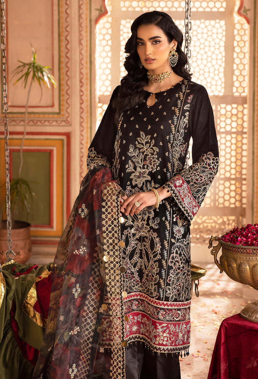 Adans Libas | Velvet 25 | 7521 V - Pakistani Designer Dress - by Adans Libas - Type : Ladies Clothes - 100% Original at Saira Sultan