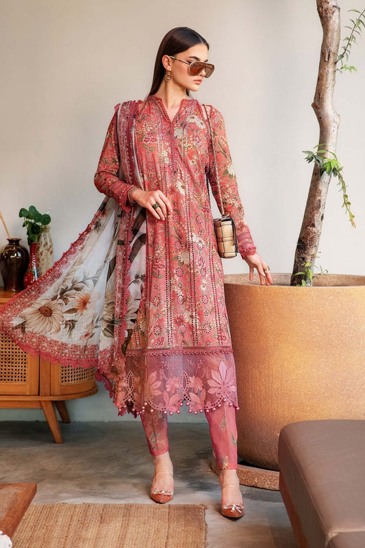 Maria B | M Prints 25 | MPT-2508-A XS Peach Lawn