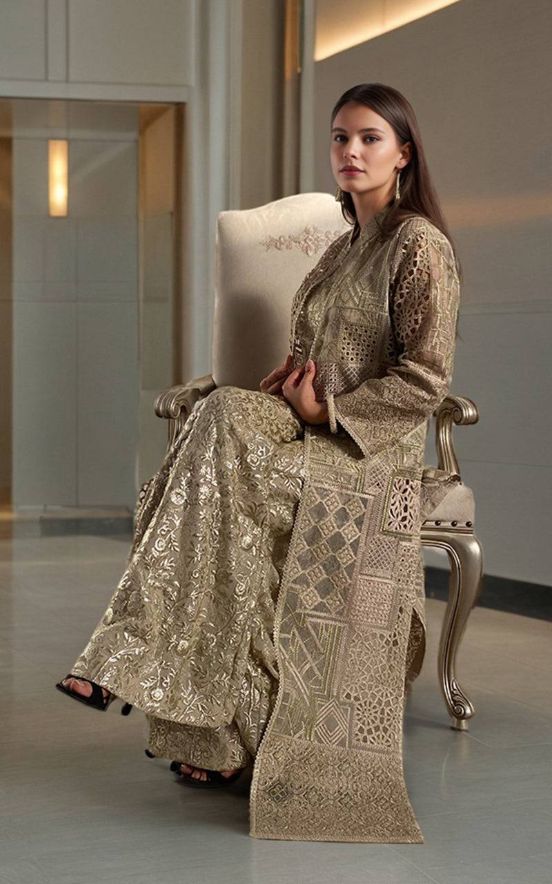 Threads and Motifs | Formal Dresses 25 | Embroidered Jacket With Blouse