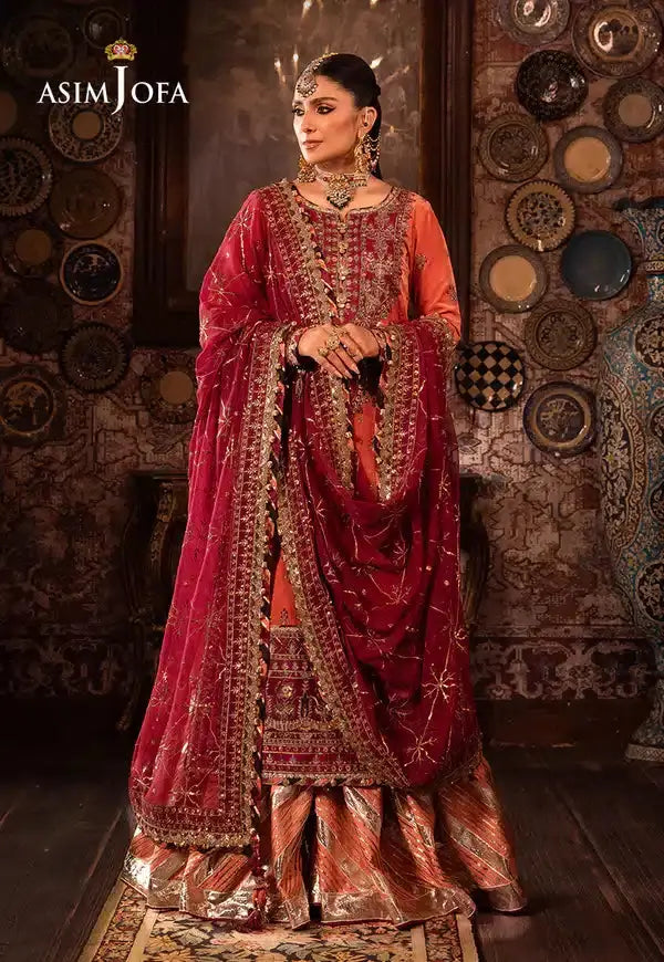 Asim Jofa | Makhmal Wedding Velvet 23 | AJMM-01 - Pakistani Designer Dress - by Asim Jofa | Type: Bridal - 100% Original at Saira Sultan