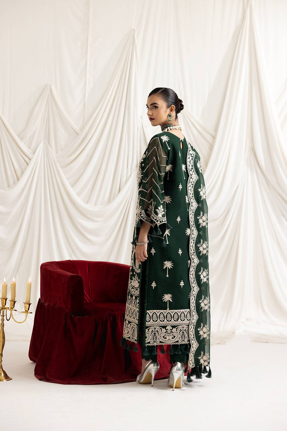 Alizeh | Formals Collection | Clara B (GREEN) - Pakistani Designer Dress - by Alizeh | Type: Formal - 100% Original at Saira Sultan