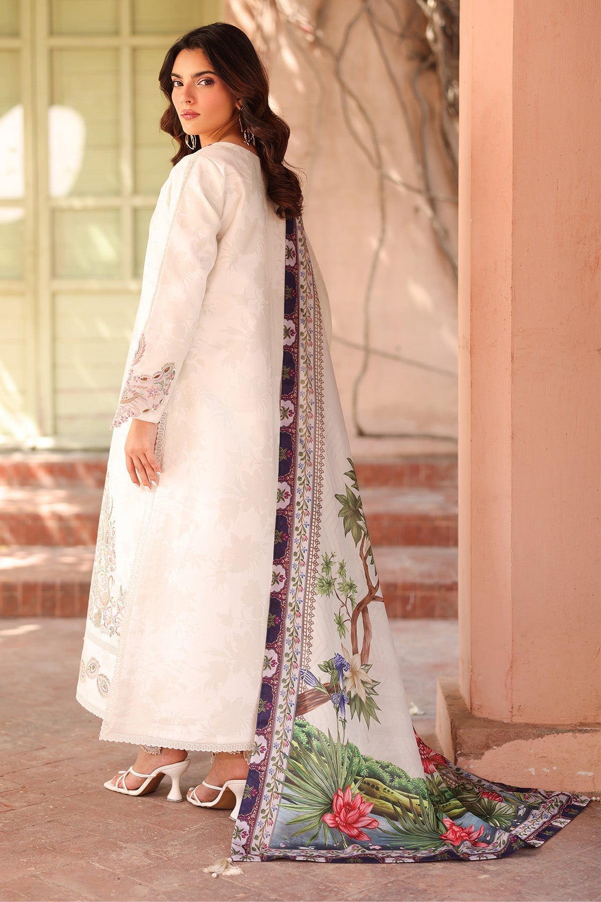 Alizeh | Embroidered Printed Festive Edit 25 | AF-EPL-7035-KARIS S Ivory Lawn