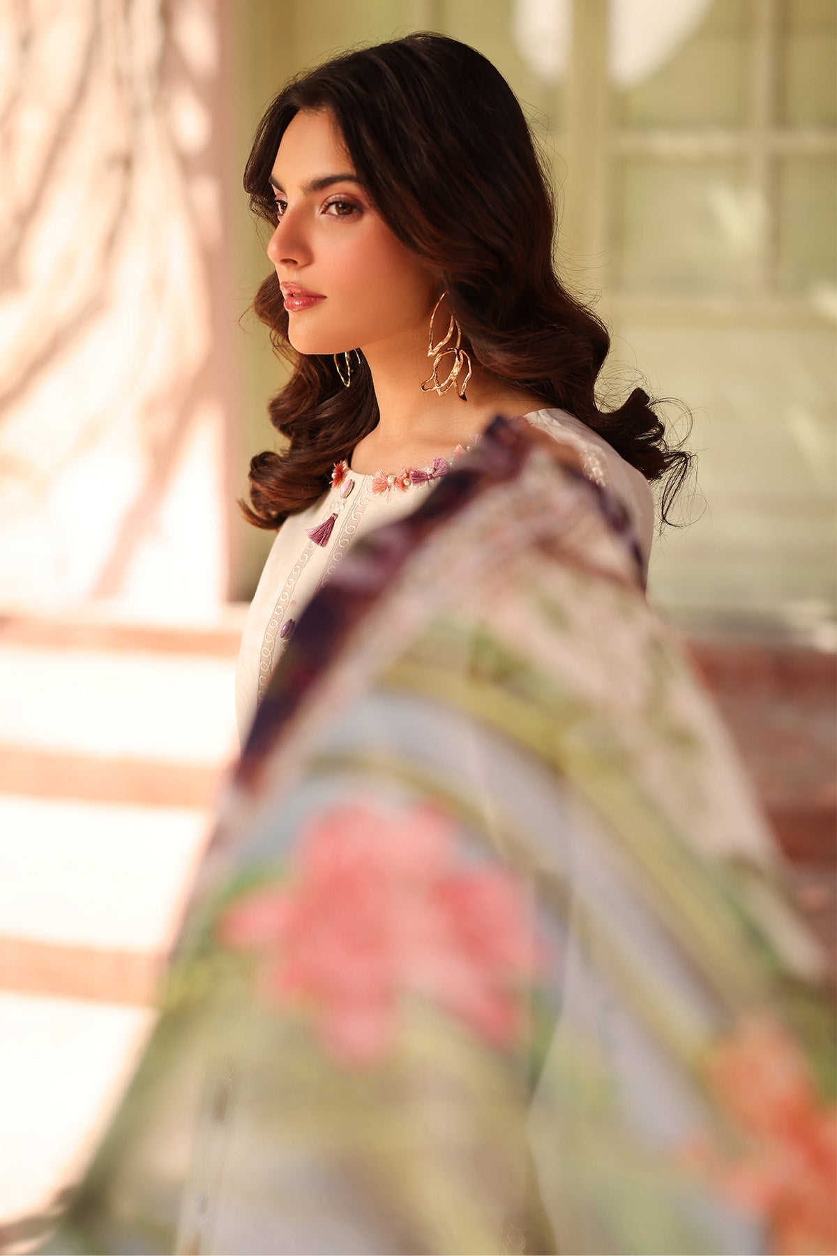 Alizeh | Embroidered Printed Festive Edit 25 | AF-EPL-7035-KARIS XL Ivory Lawn