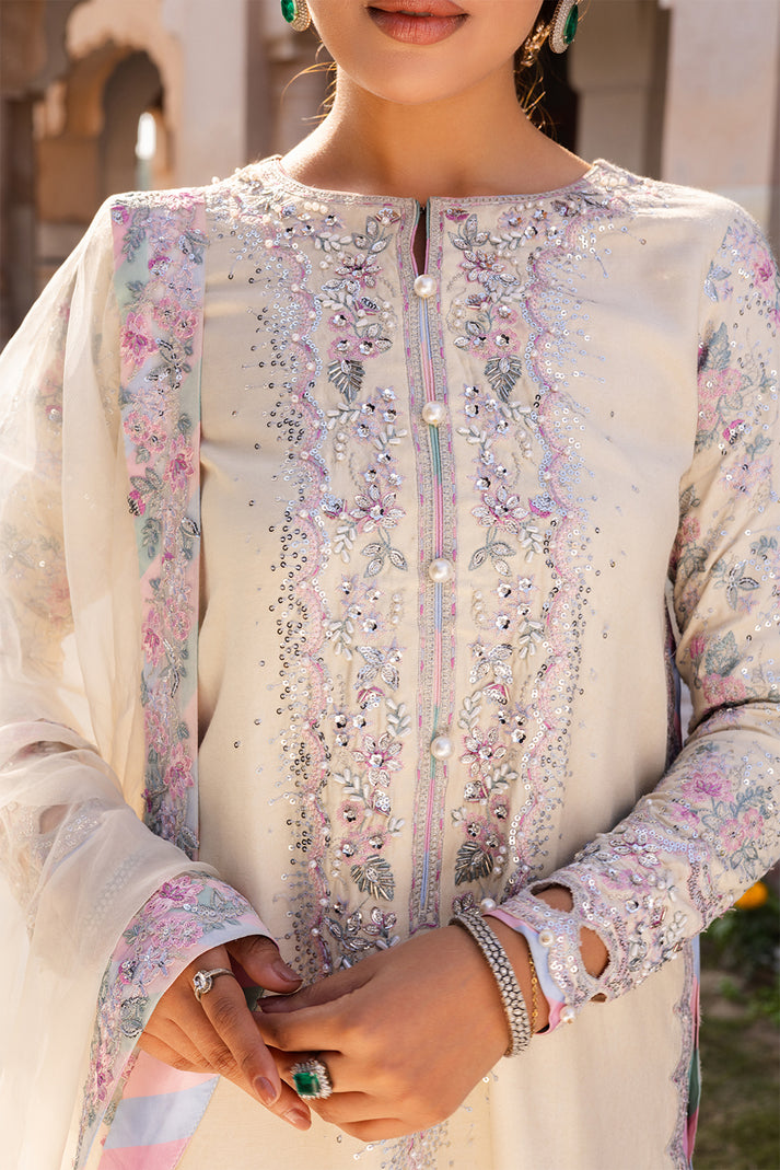 Saad Shaikh | Jahan Festive Collection | HOOR M Cream Raw Silk