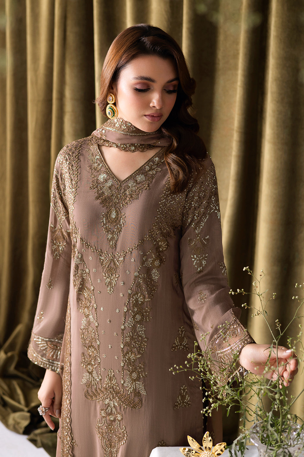 Ramsha | Aangan Luxury Raw silk | AA-110 by Ramsha - Designer Dress - Type : Ladies Clothes - Available at Saira Sultan - 100% Original