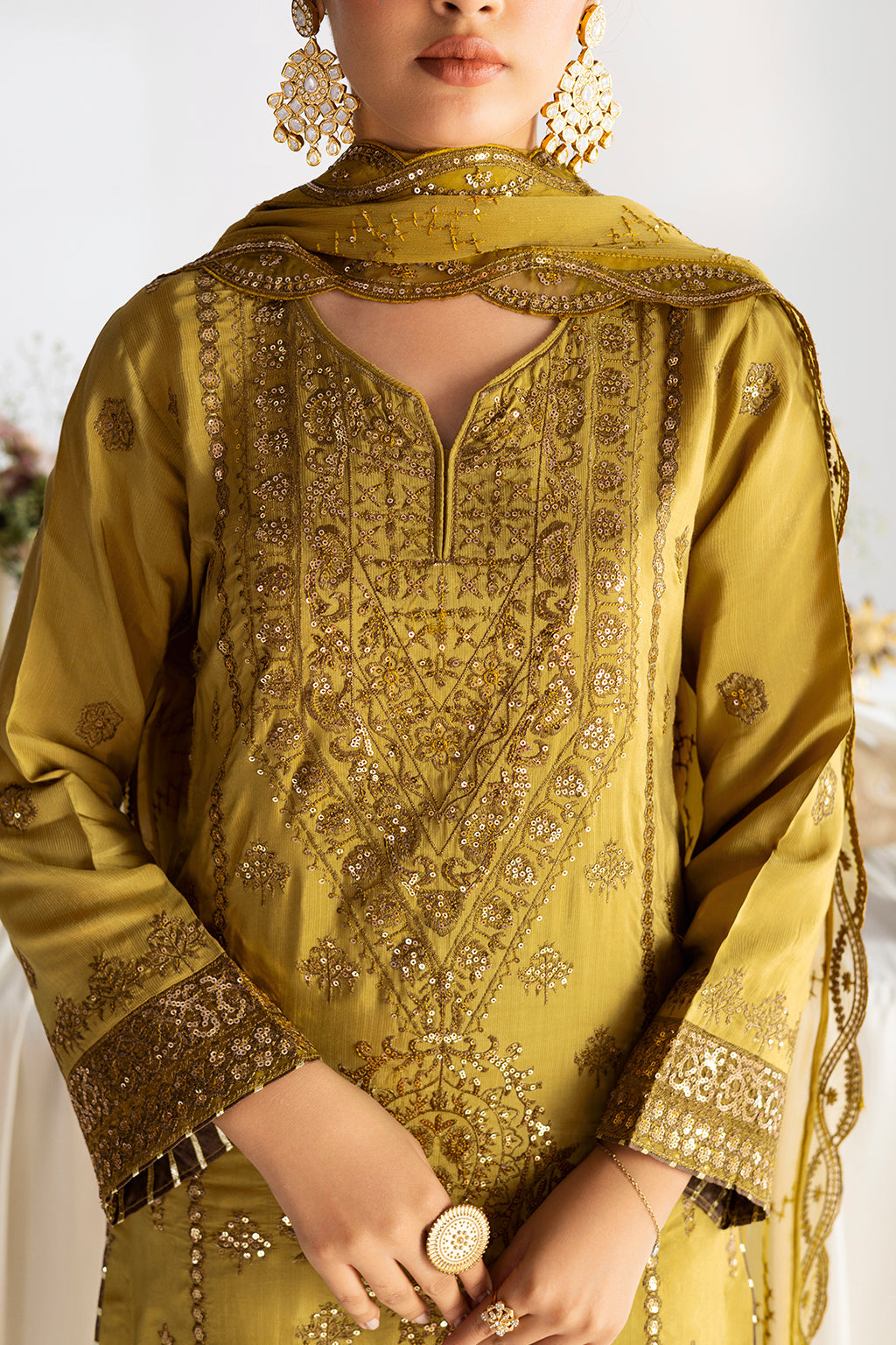 Ramsha | Aangan Luxury Raw silk | AA-102 by Ramsha - Designer Dress - Type : Ladies Clothes - Available at Saira Sultan - 100% Original