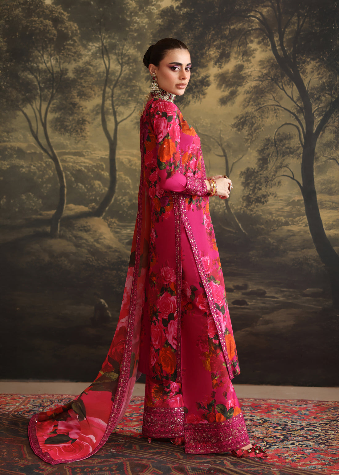 Humjoli | Rehana Luxury Collection | PINK ROSE - Pakistani Designer Dress - by Humjoli - Type : Ladies Clothes - 100% Original at Saira Sultan