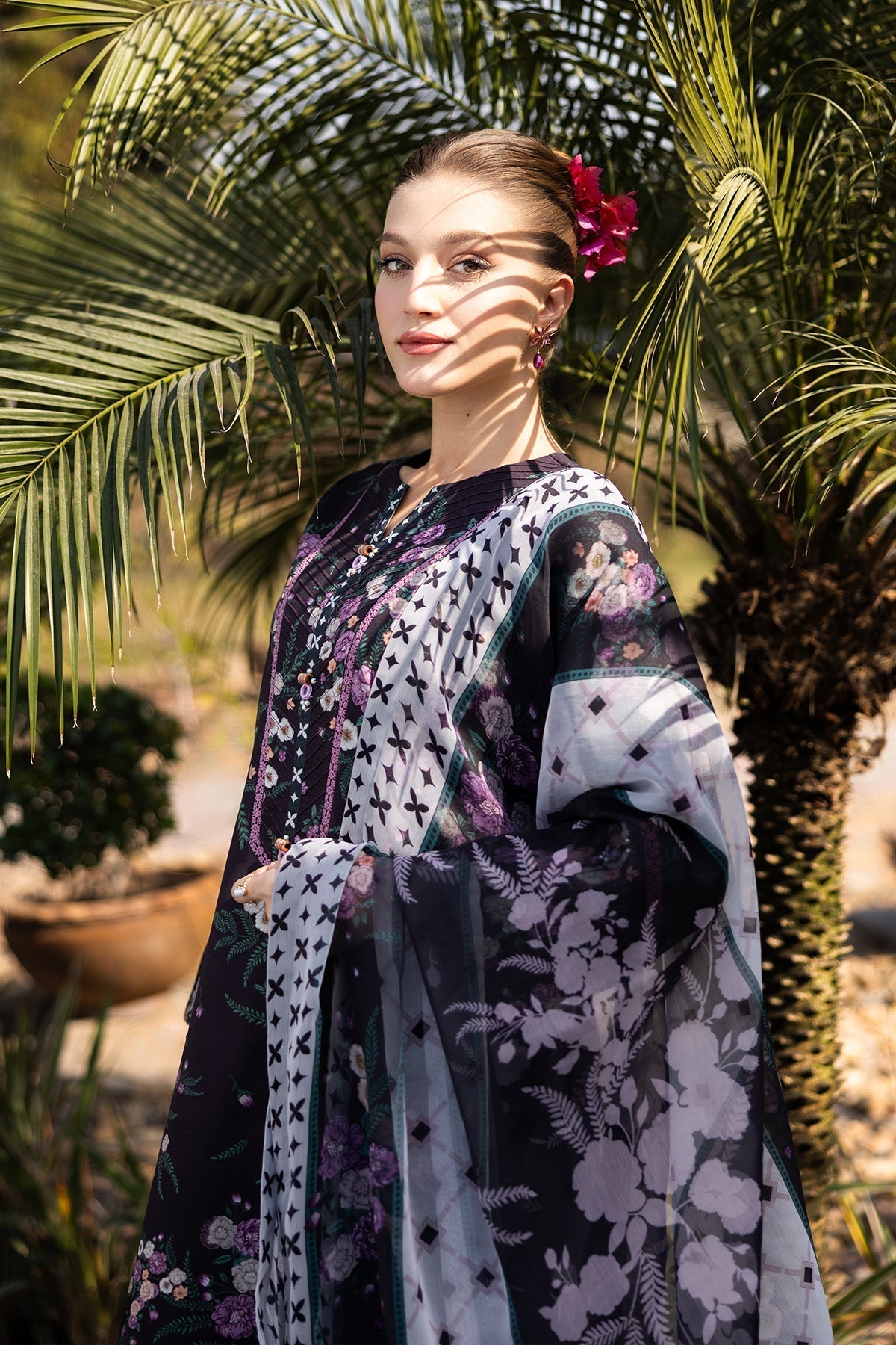 Alizeh | Sheen Lawn Prints 25 | AF-PL-6039-Tod M Black Lawn