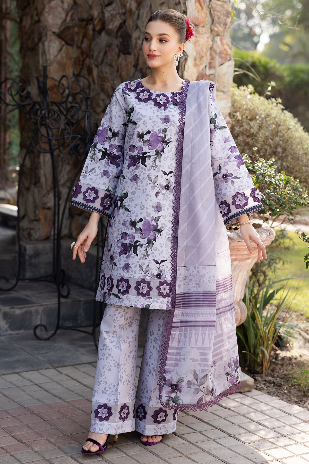Alizeh | Sheen Lawn Prints 25 | AF-PL-6041-Maylan XS Lilac Lawn