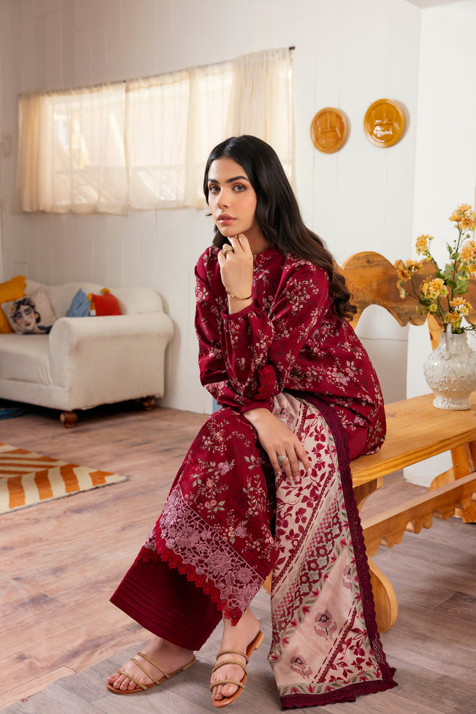Florent | Daily Wear Vol 2 | FZD-1A XL Maroon Lawn