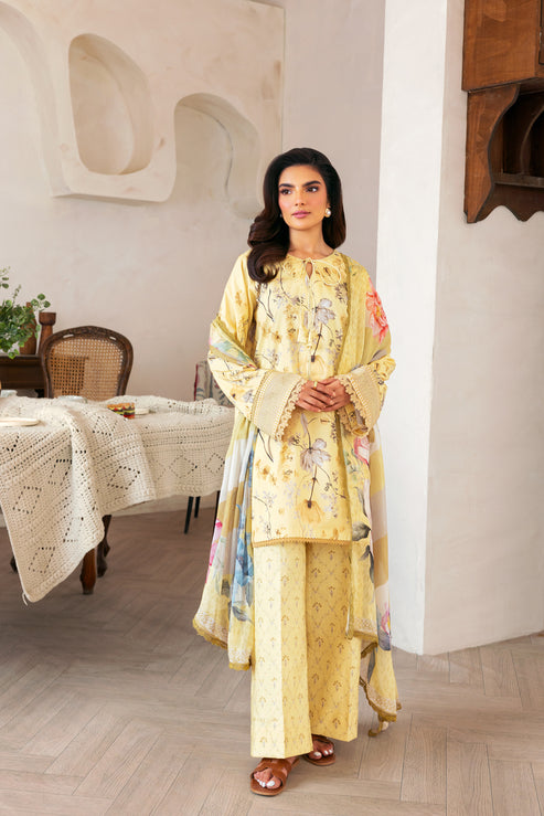 Florent | Luxury Print | FLP - 2A XS Lemon Yellow Lawn