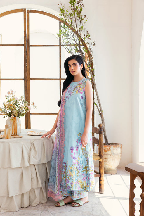 Florent | Luxury Print | FLP - 9 L Light Blue Lawn
