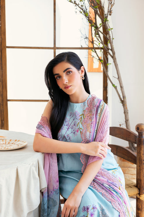 Florent | Luxury Print | FLP - 9 M Light Blue Lawn
