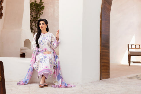 Florent | Luxury Print | FLP - 2B XL Off White Lawn