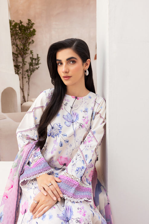 Florent | Luxury Print | FLP - 2B M Off White Lawn