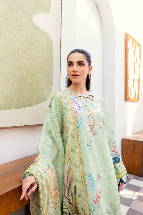 Florent | Luxury Print | FLP-7A L Mint Green Lawn