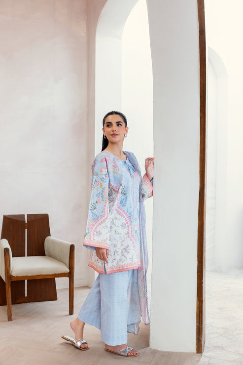 Florent | Luxury Print | FLP - 3B L Light Blue Lawn