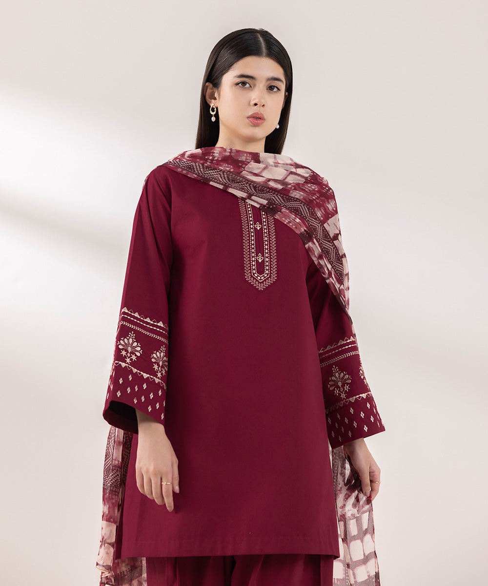Sapphire | Intermix 2024 | Cambric Suit S-42 - Pakistani Designer Dress - by Sapphire | Type: Casuals - 100% Original at Saira Sultan