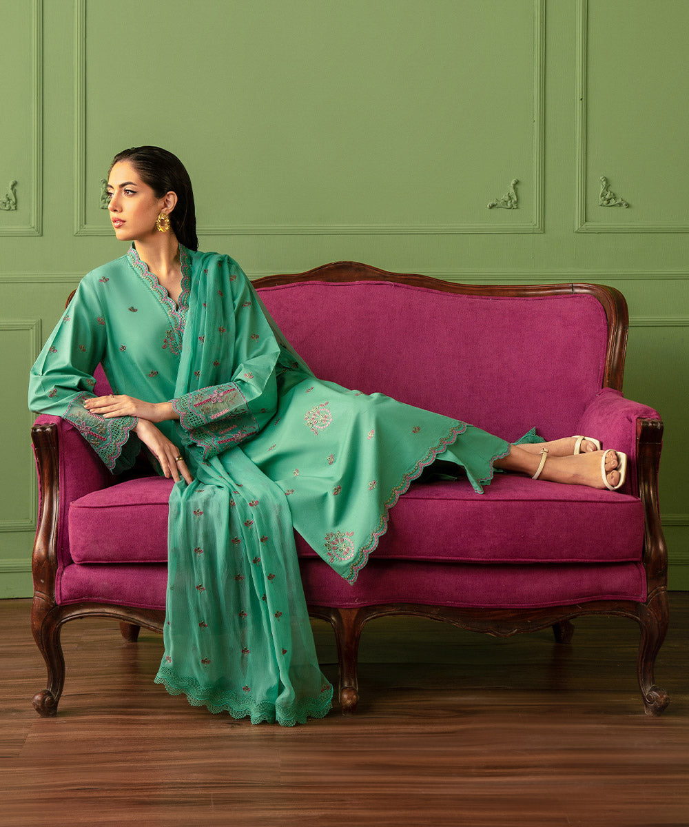 Sapphire | Intermix 2024 | Cambric Suit S-46 - Pakistani Designer Dress - by Sapphire | Type: Casuals - 100% Original at Saira Sultan